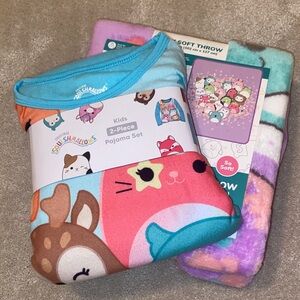 Squishmallows Kids Pajama & throw set